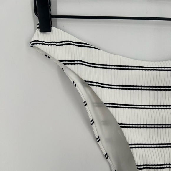 Madewell Carp Stripe Ribbed Bikini Bottoms In Double Stripe Lighthouse - Picture 3 of 5